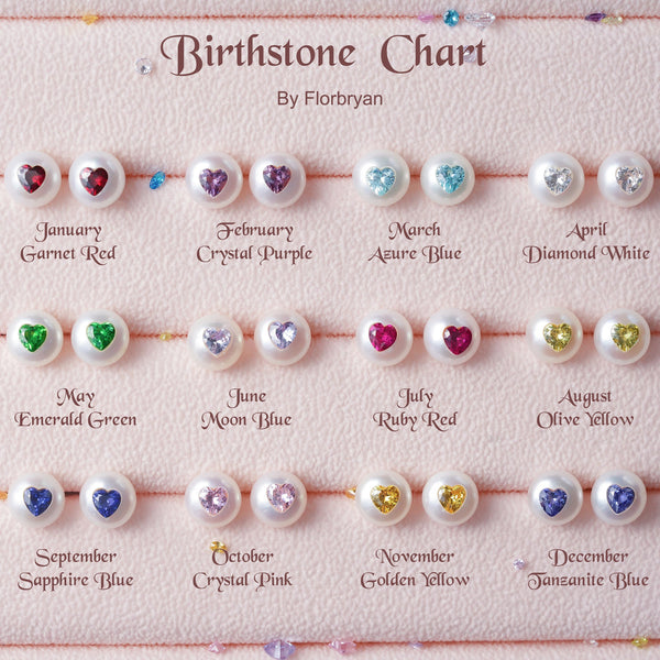 FURINA JEWELRY Pearl's Wish Original Natural Pearls with Diamond Birthstone Earrings(AA)