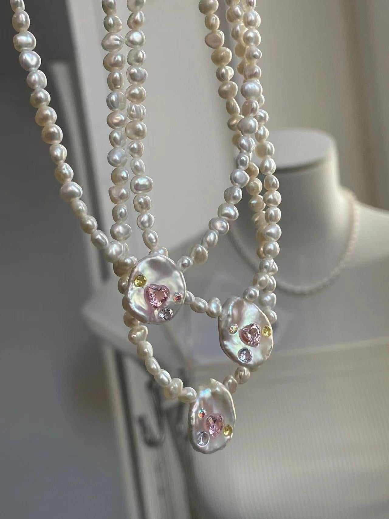 FURINA JEWELRY Baroque Petal Dazzle Pearl Necklace