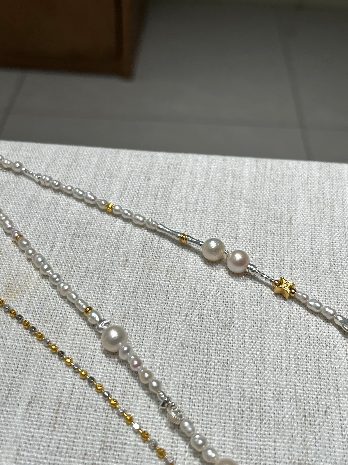 FURINA JEWELRY Original South Sea Gold Pearl, Tahitian, and Natural Baroque Pearl Necklace - A Unique, Contrasting Color, High-End and Stylish Neck Chain