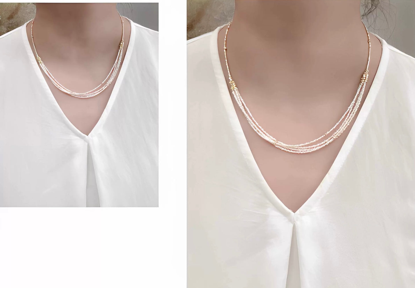 FURINA JEWELRY Starweave Natural Freshwater Keshi Pearl Multi-Layer Heavenly Star Necklace, Women's Luxury Original Design