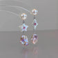 Furina Candy Stars . Colorful Baroque Pearl Austrian Crystal Asymmetrical Earrings