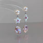 Furina Candy Stars . Colorful Baroque Pearl Austrian Crystal Asymmetrical Earrings