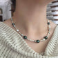 FURINA JEWELRY Pearl necklace for women, featuring large-scale sea-inspired Tahitian pearls. It is a light and luxurious, high-end original design.