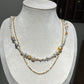 FURINA JEWELRY Original South Sea Gold Pearl, Tahitian, and Natural Baroque Pearl Necklace - A Unique, Contrasting Color, High-End and Stylish Neck Chain