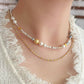 FURINA JEWELRY Original South Sea Gold Pearl, Tahitian, and Natural Baroque Pearl Necklace - A Unique, Contrasting Color, High-End and Stylish Neck Chain