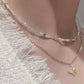 FURINA JEWELRY Original South Sea Gold Pearl, Tahitian, and Natural Baroque Pearl Necklace - A Unique, Contrasting Color, High-End and Stylish Neck Chain