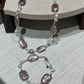 FURINA JEWELRY Purple square design natural freshwater pearl finished necklace