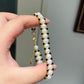 FURINA JEWELRY A delicate and exquisite wide freshwater pearl bracelet with a starry sky design, featuring a unique and high-end style.