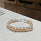 FURINA JEWELRY A delicate and exquisite wide freshwater pearl bracelet with a starry sky design, featuring a unique and high-end style.