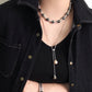 FURINA JEWELRY 925 silver sea pearl Tahitian black pearl rope-shaped pendant necklace, bracelet, bangle, stud earring set - original design