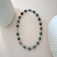 FURINA JEWELRY 925 silver sea pearl Tahitian black pearl rope-shaped pendant necklace, bracelet, bangle, stud earring set - original design