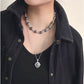 FURINA JEWELRY 925 silver sea pearl Tahitian black pearl rope-shaped pendant necklace, bracelet, bangle, stud earring set - original design