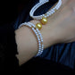 FURINA JEWELRY 18k gold NanYang gold bead freshwater AK pearl bracelet with double rings and multiple layers of natural pearls. Original design.