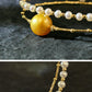 FURINA JEWELRY 18k gold South Sea golden pearl freshwater AK pearl bracelet saltwater pearl high-end original design