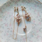 FURINA JEWELRY  Natural Baroque Pearl Tassel Asymmetrical Earrings