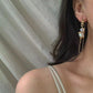 FURINA JEWELRY  Natural Baroque Pearl Tassel Asymmetrical Earrings