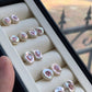 FURINA JEWELRY Double heart inlaid natural freshwater keshi pearls earrings