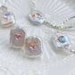FURINA JEWELRY  Love Crystal Square Baroque s925 Silver Earrings
