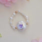 FURINA JEWELRY Chic Purple Heart Pearl Ring - Sophisticated Commemorative Accessory(AA)