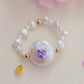 FURINA JEWELRY Chic Purple Heart Pearl Ring - Sophisticated Commemorative Accessory(AA)
