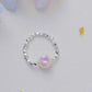 FURINA JEWELRY Delicate Pearl Pink Crystal Ring - Sterling Silver (AA)