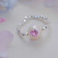 FURINA JEWELRY Delicate Pearl Pink Crystal Ring - Sterling Silver (AA)