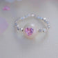 FURINA JEWELRY Delicate Pearl Pink Crystal Ring - Sterling Silver (AA)