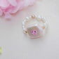 FURINA JEWELRY Delicate Pink Jewelry Pearl Ring - Square Design (AA)