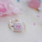 FURINA JEWELRY Delicate Pink Jewelry Pearl Ring - Square Design (AA)