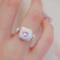 FURINA JEWELRY Delicate Pink Jewelry Pearl Ring - Square Design (AA)