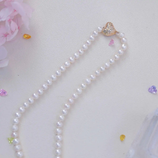 FURINA JEWELRY Exquisite Pearl Necklace with Charming Bowknot(AA)