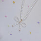 FURINA JEWELRY Exquisite Pearl Necklace with Charming Bowknot(AA)