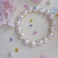FURINA JEWELRY Opulent Pearl Bracelet with Multicolored Gem Inlays(AA)