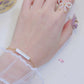 FURINA JEWELRY Rainbow Jewel-Encrusted Pearl Bracelet - Sterling Silver Elegance(AA)