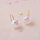 FURINA JEWELRY Blossom's Tears Original Natural Baroque Pearls and Diamonds Ear Hooks(AA)