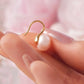 FURINA JEWELRY Blossom's Tears Original Natural Baroque Pearls and Diamonds Ear Hooks(AA)