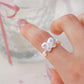 FURINA JEWELRY Sweetheart Butterfly Original Natural Baroque Pearl Diamond Ring (AA)