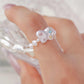 FURINA JEWELRY Sweetheart Butterfly Original Natural Baroque Pearl Diamond Ring (AA)