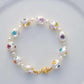 FURINA JEWELRY Pearls & Gems' Heartfelt Wish Original Natural Baroque Pearls and Diamonds Bracelet(AA)