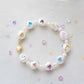 FURINA JEWELRY Pearls & Gems' Heartfelt Wish Original Natural Baroque Pearls and Diamonds Bracelet(AA)