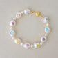 FURINA JEWELRY Pearls & Gems' Heartfelt Wish Original Natural Baroque Pearls and Diamonds Bracelet(AA)