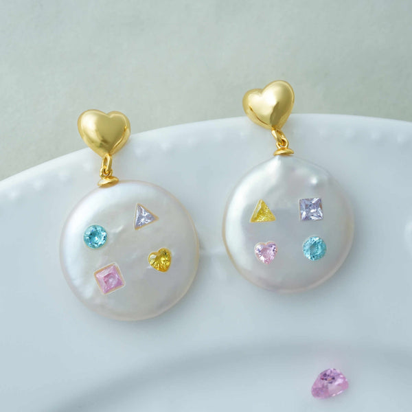 FURINA JEWELRY Happy Enchantment Original Natural Baroque Pearls and Diamonds(AA)