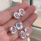 FURINA JEWELRY Double heart inlaid natural freshwater keshi pearls earrings