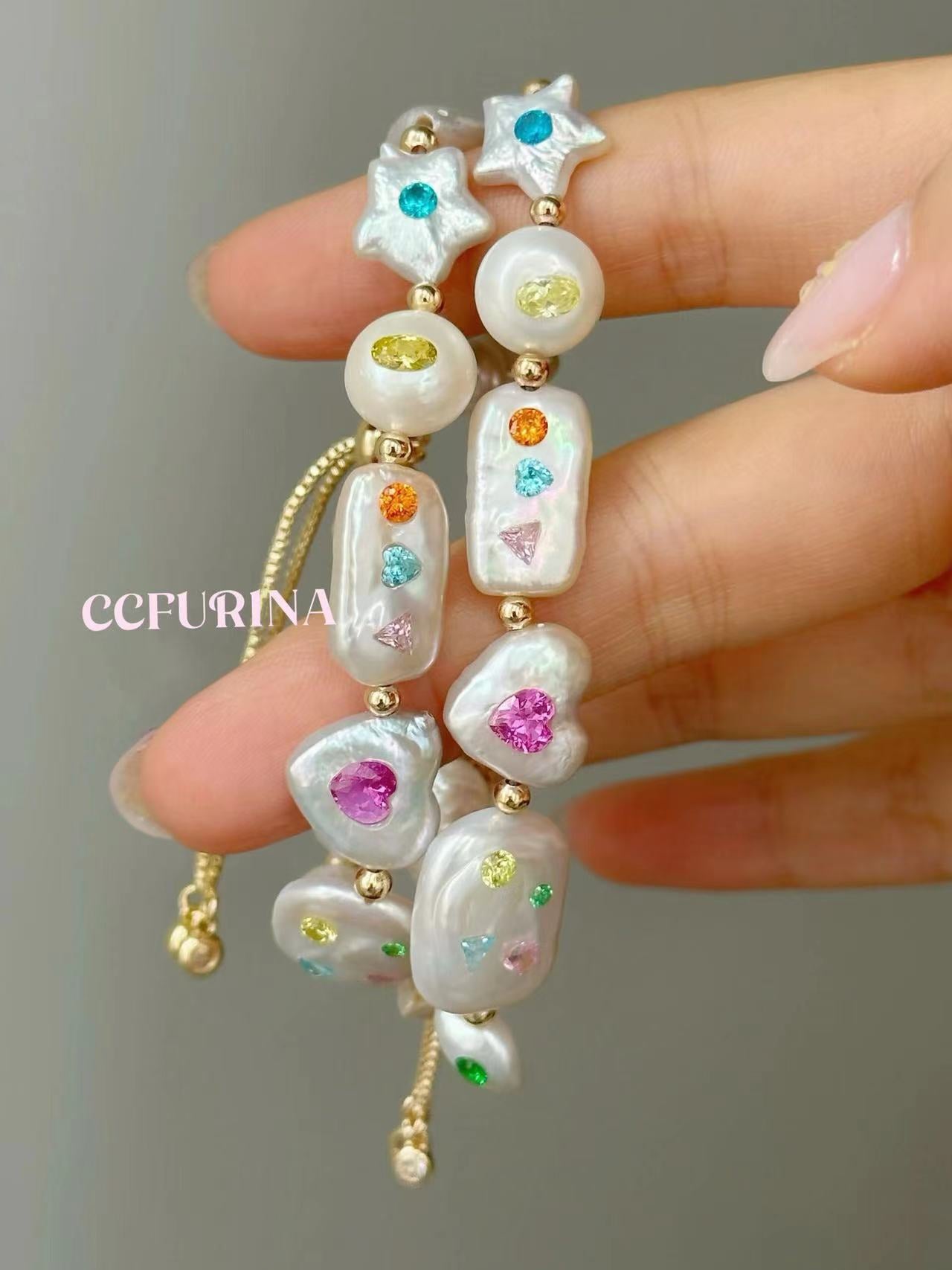 FURINA JEWELRY Sugar crushed pearl bracelet
