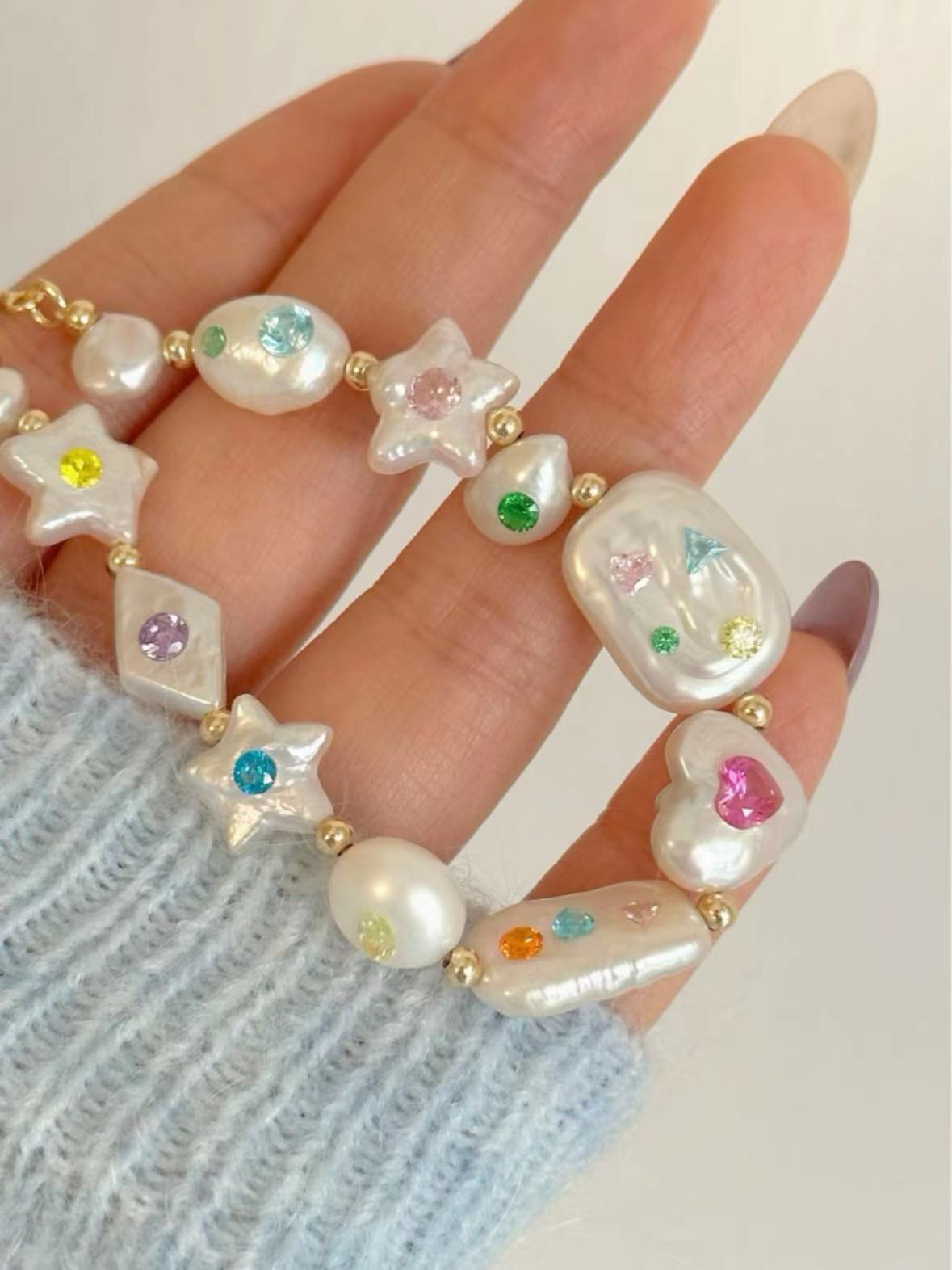 FURINA JEWELRY Sugar crushed pearl bracelet