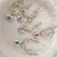 《CCFURINA》Natural freshwater pearl inlaid with heart gemstone star collarbone chain 925S silver chain