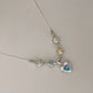 《CCFURINA》Natural freshwater pearl inlaid with heart gemstone star collarbone chain 925S silver chain