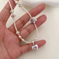 Furina Natural freshwater pearl inlaid with heart gemstone star collarbone chain 925S silver chain