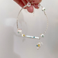 《CCFURINA》Natural freshwater pearl inlaid with heart gemstone star collarbone bracelet 925S silver chain